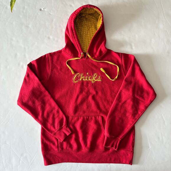 002 - VINTAGE 00s Y2K KANSAS CITY CHIEFS NFL FOOTBALL SWEATSHIRT HOODIE - Picture 1 of 2